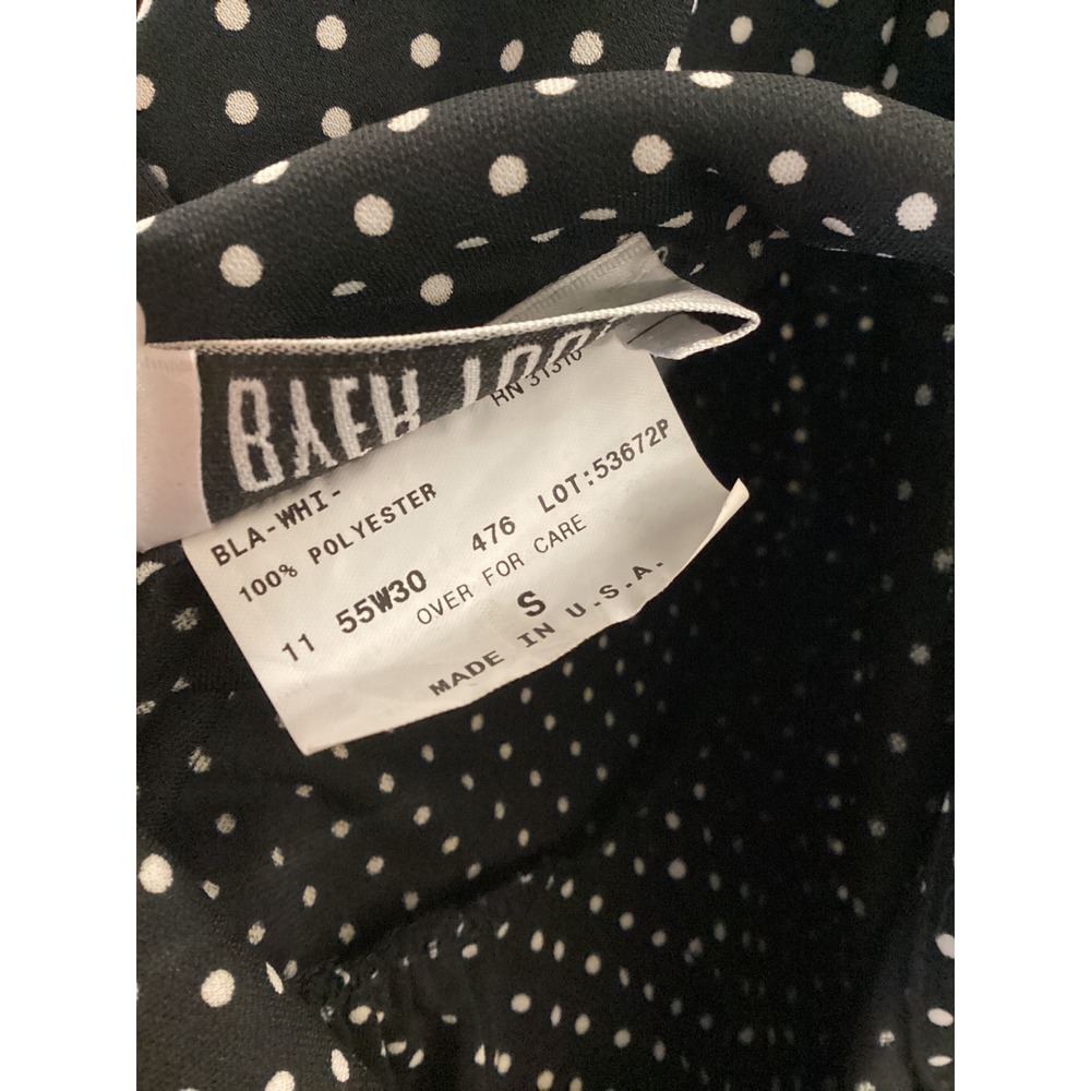 Byer Too! Vintage Polka Dot Midi Dress Collared Empire Waist S Juniors - Picture 5 of 5